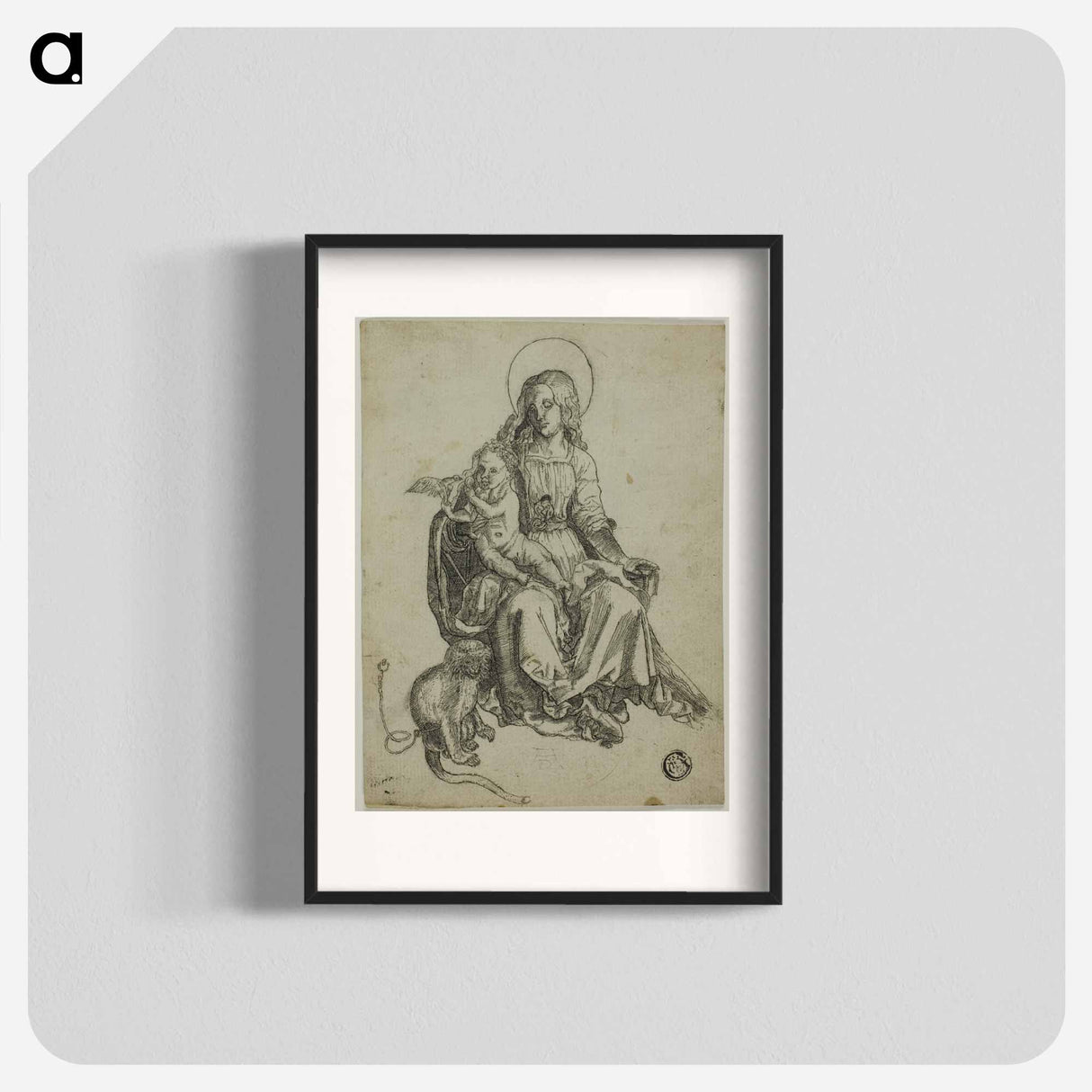 Madonna with the Monkey - アルブレヒト デューラー Poster.