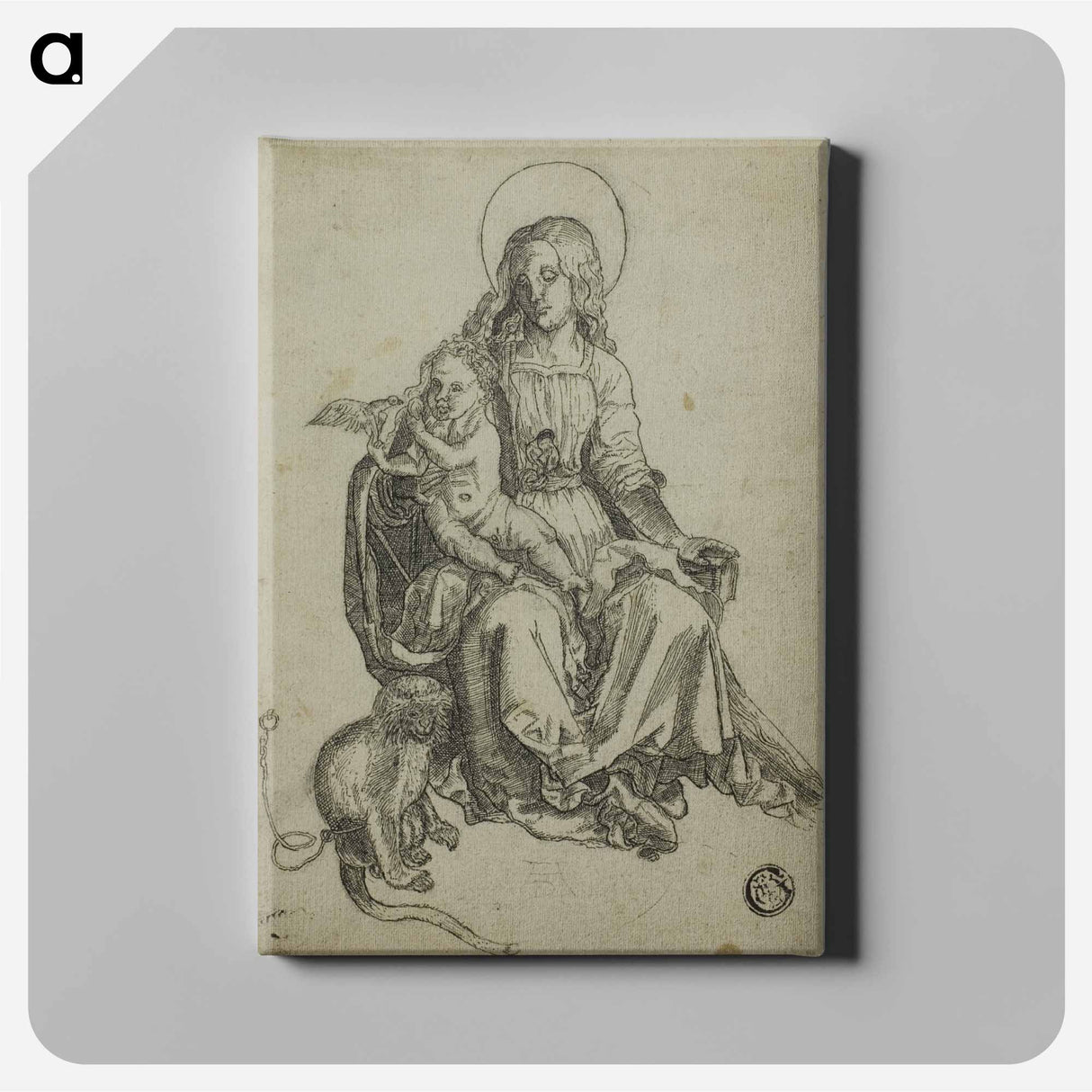 Madonna with the Monkey - アルブレヒト デューラー Canvas.