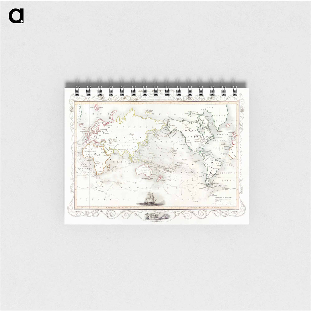 The Voyages of Captain James Cook - アンティーク地図 Memo.