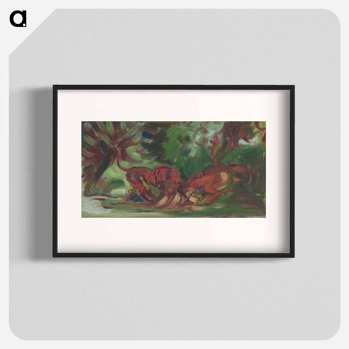 Dogs fighting - アーノルド ピーター ワイズ クビンチャン Poster.