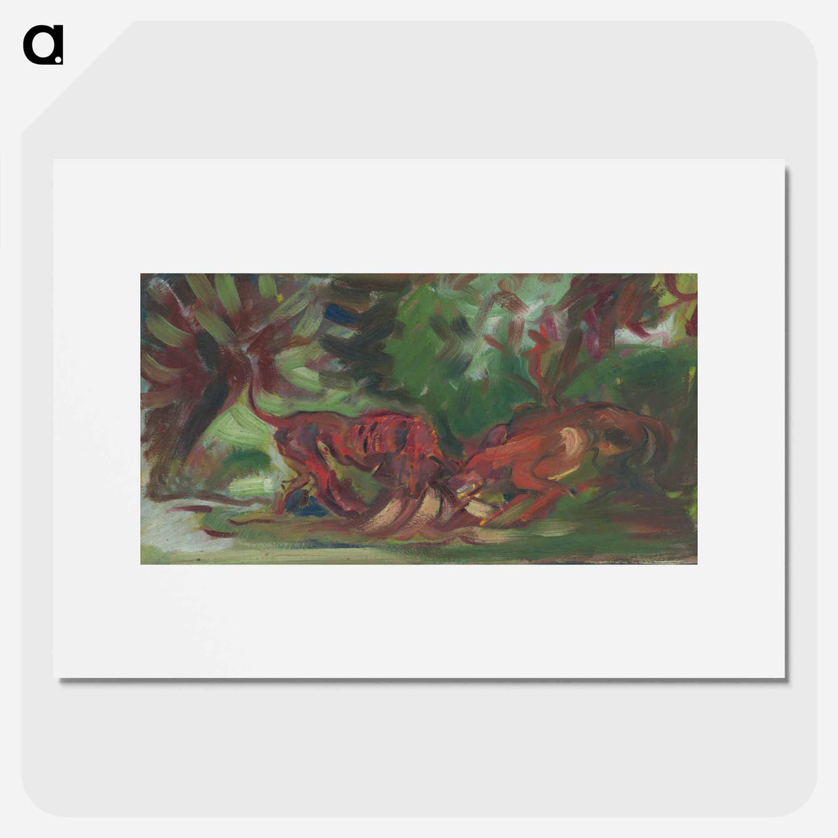 Dogs fighting - アーノルド ピーター ワイズ クビンチャン Poster.