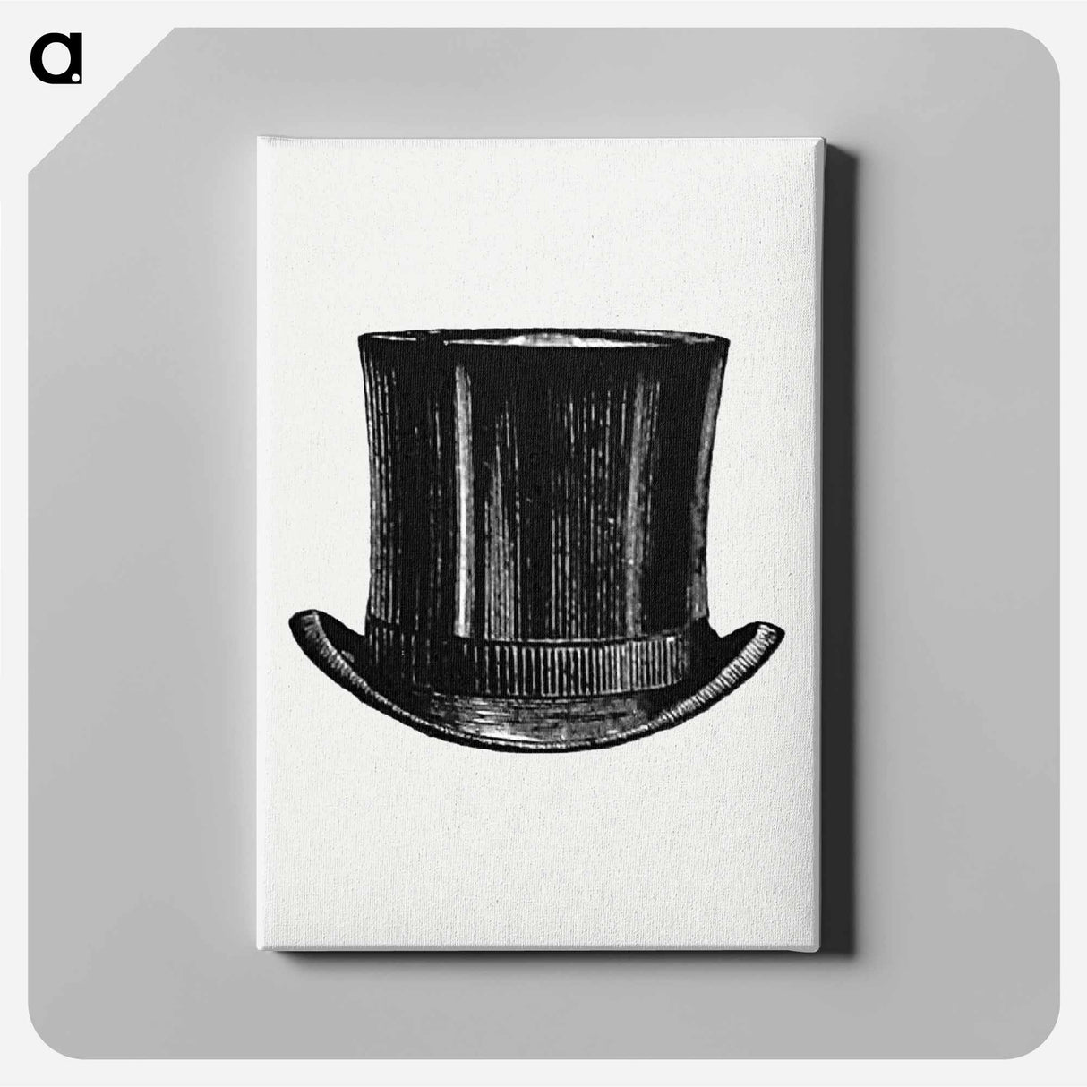 アートパネル-European Top Hat with Maps - 大英図書館 Canvas.
