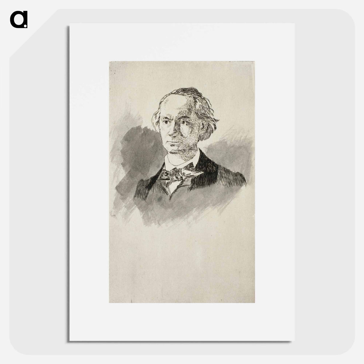 アートポスター-Charles Baudelaire, Full Face III - エドゥアール マネ Poster.