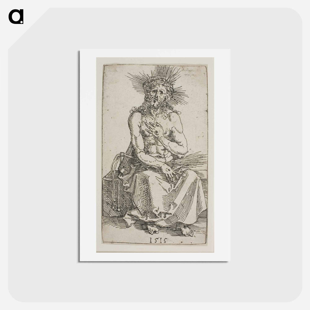 Man of Sorrows, Seated - アルブレヒト デューラー Postcard.