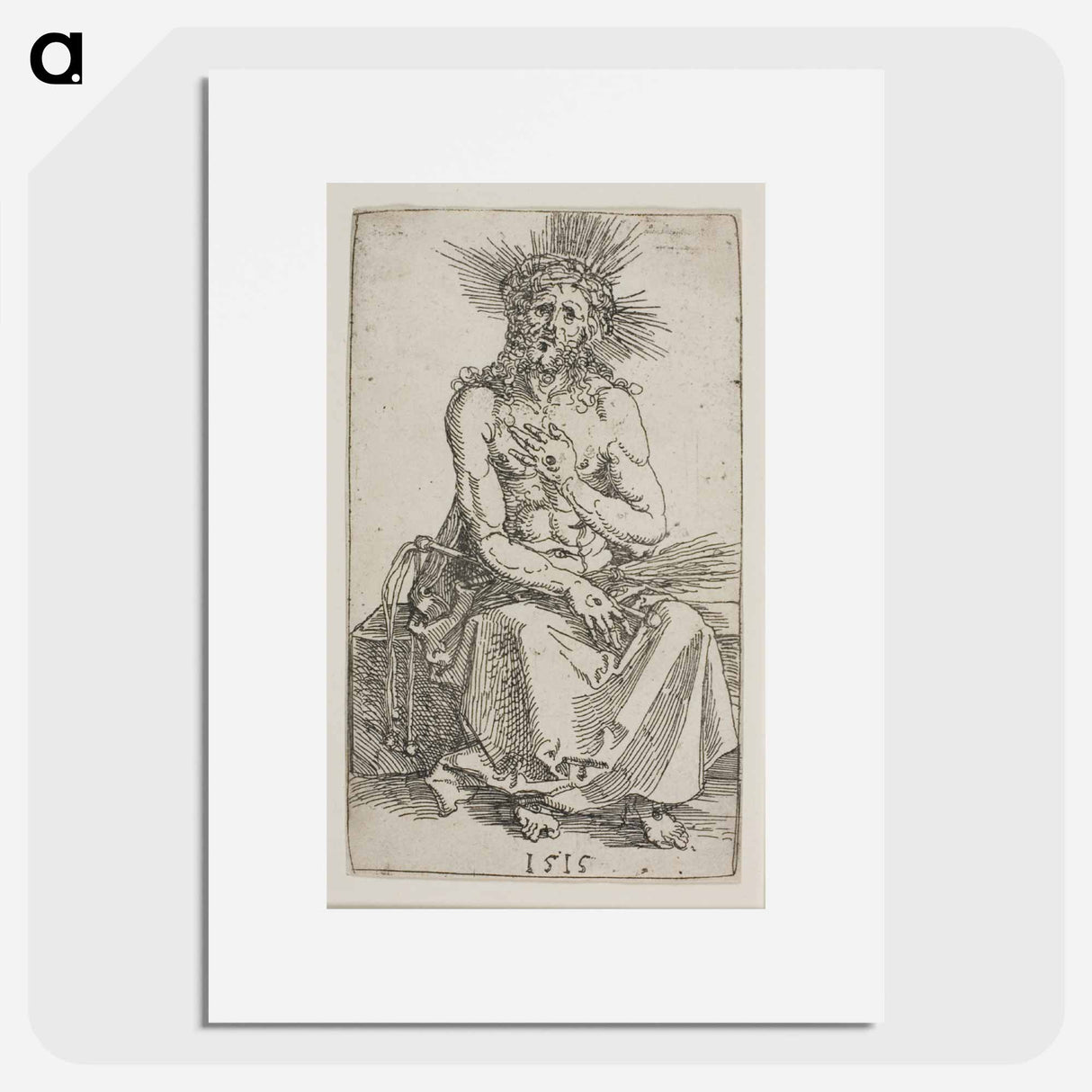 Man of Sorrows, Seated - アルブレヒト デューラー Poster.