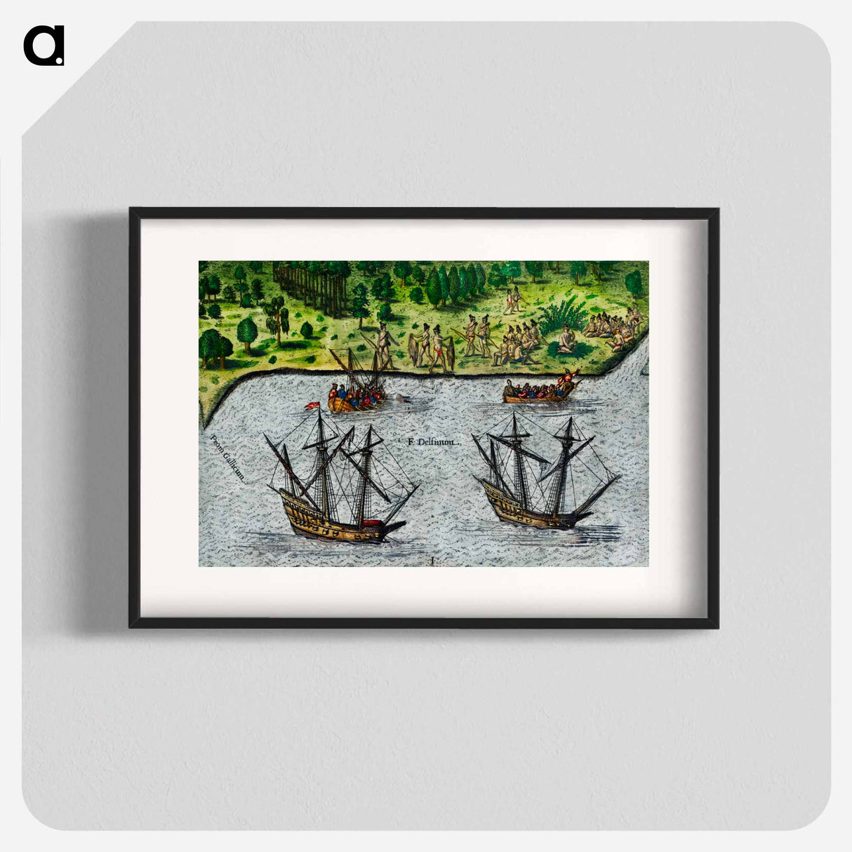 Promontory of Florida at which the French touched, named by them the French Promontory - アンティーク地図 Poster.