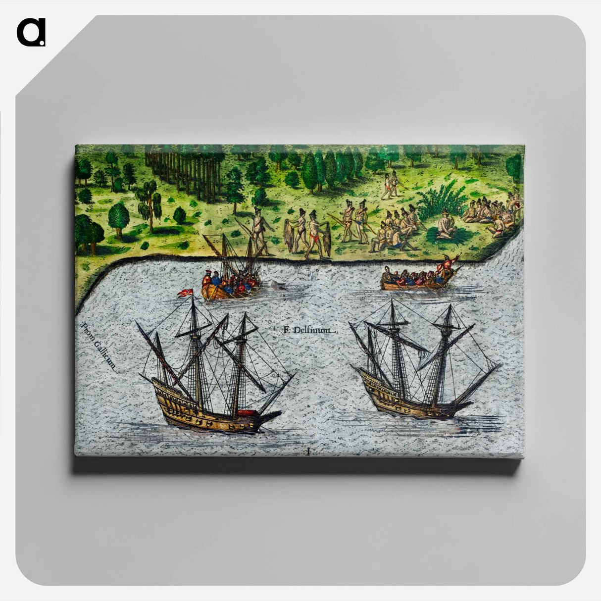 Promontory of Florida at which the French touched, named by them the French Promontory - アンティーク地図 Canvas.