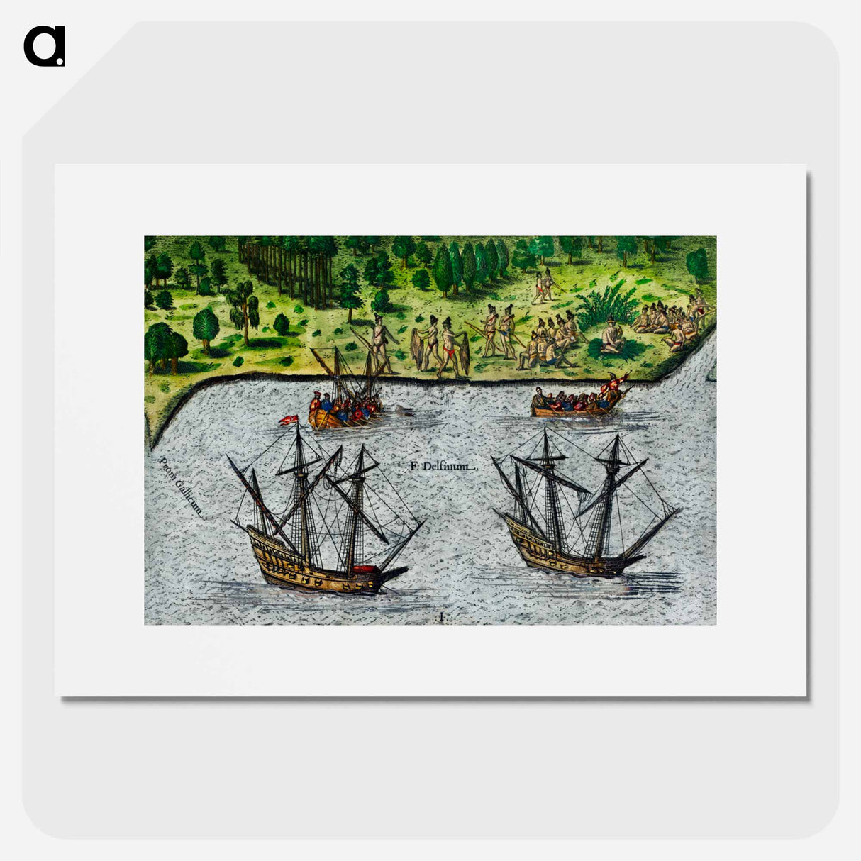 Promontory of Florida at which the French touched, named by them the French Promontory - アンティーク地図 Poster.