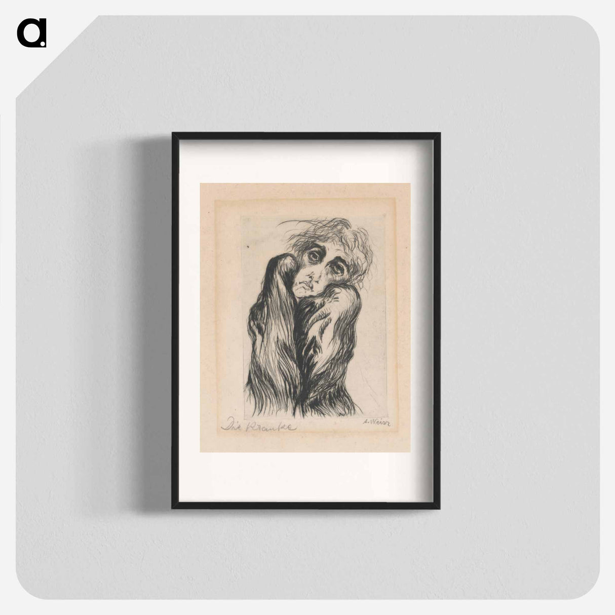 Sick (die kranke) - アーノルド ピーター ワイズ クビンチャン Poster.