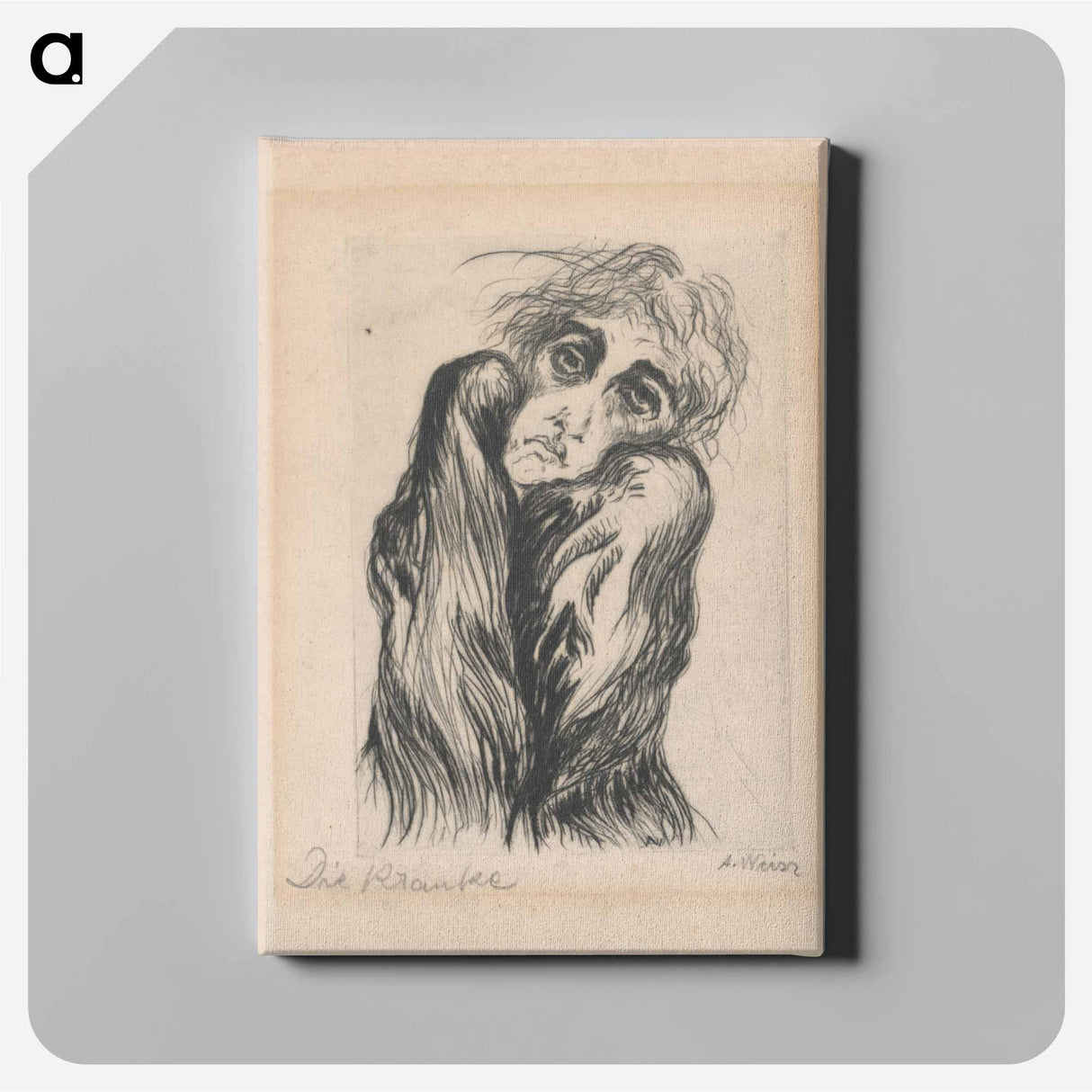 Sick (die kranke) - アーノルド ピーター ワイズ クビンチャン Canvas.