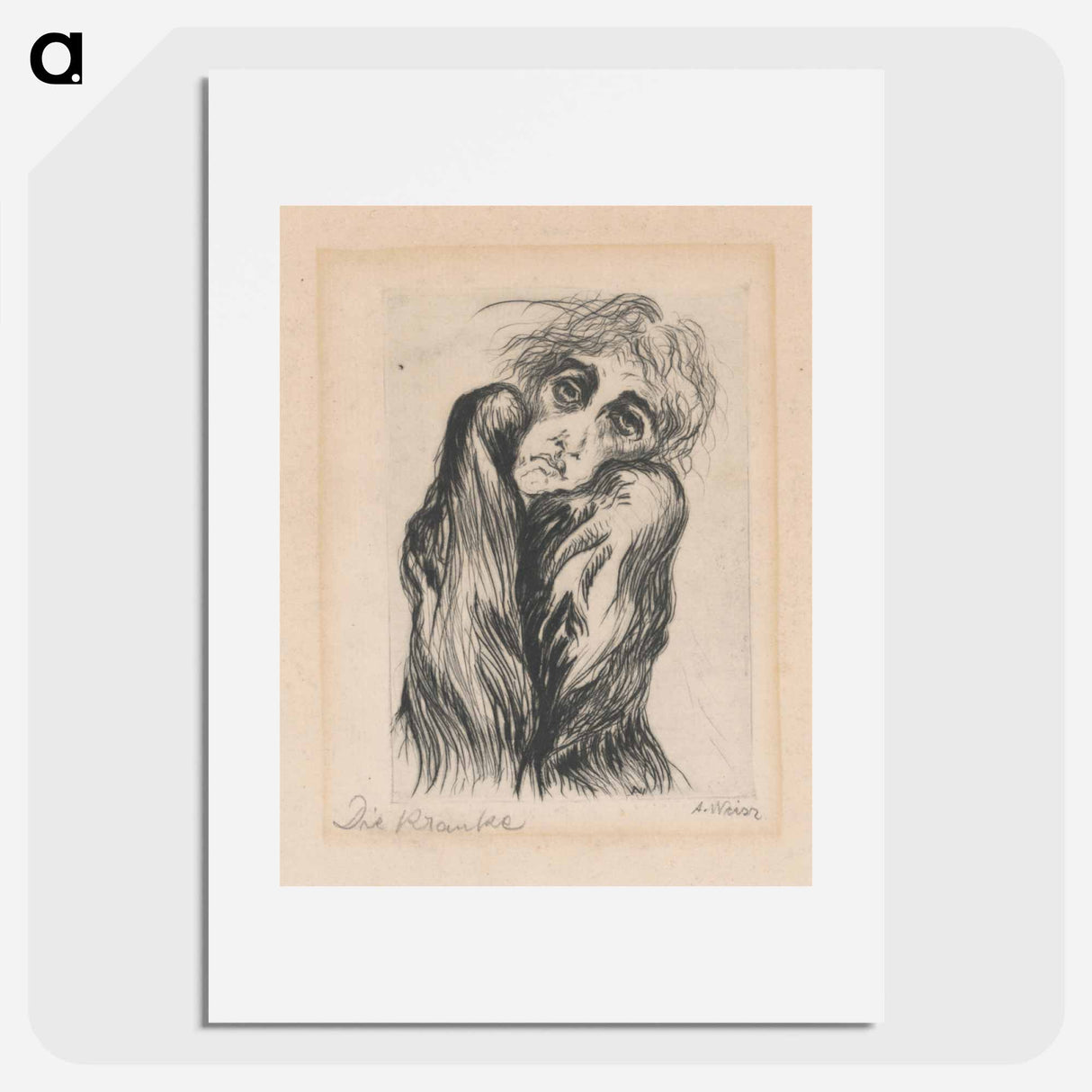 Sick (die kranke) - アーノルド ピーター ワイズ クビンチャン Poster.