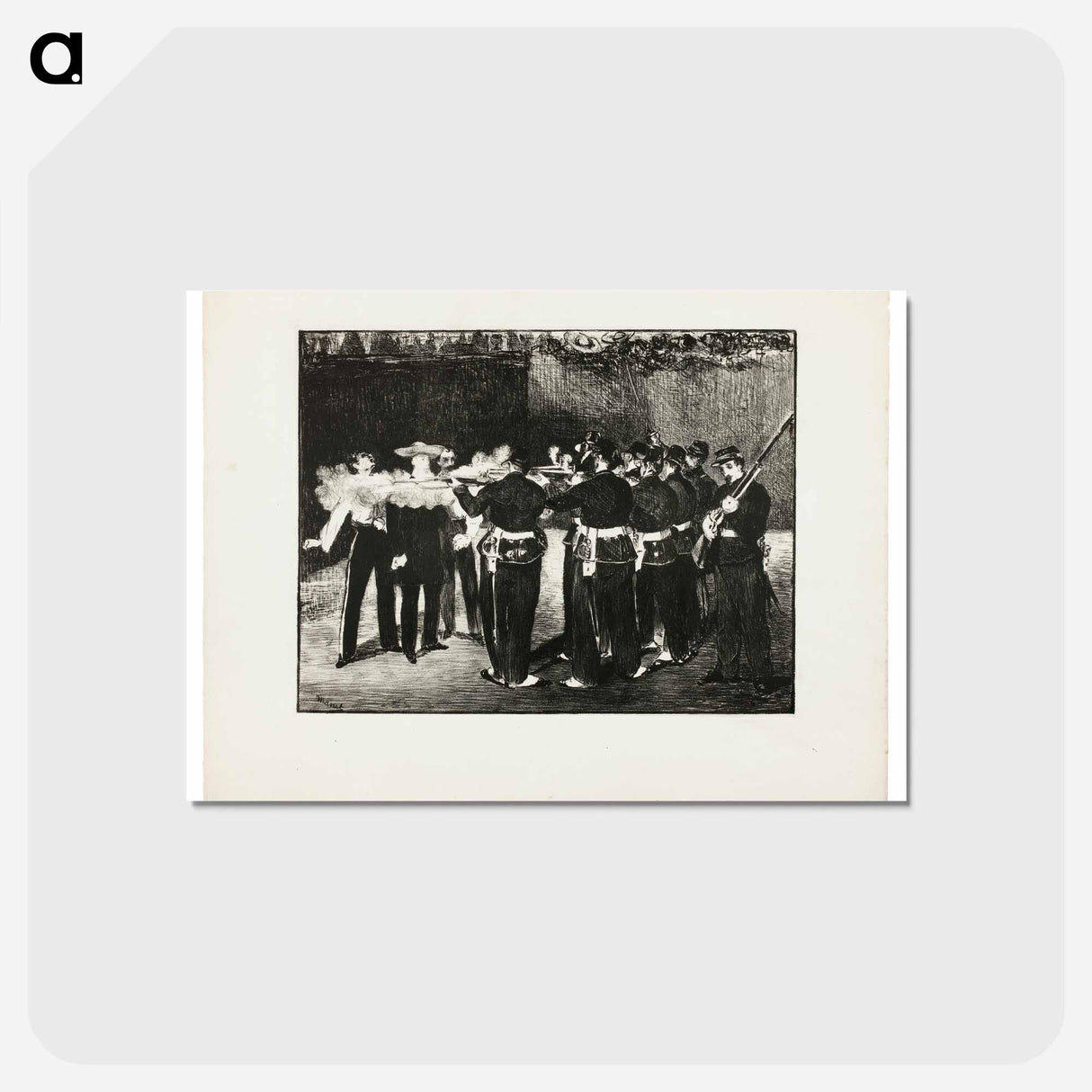 アートポストカード-The Execution of Maximilian - エドゥアール マネ Postcard.