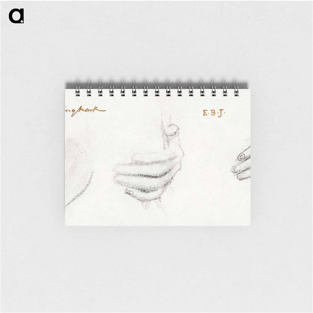 アートメモ帳-King Mark and La Belle Iseult - 3 Studies for Left Hand of Iseult - エドワード バーン ジョーンズ Memo.