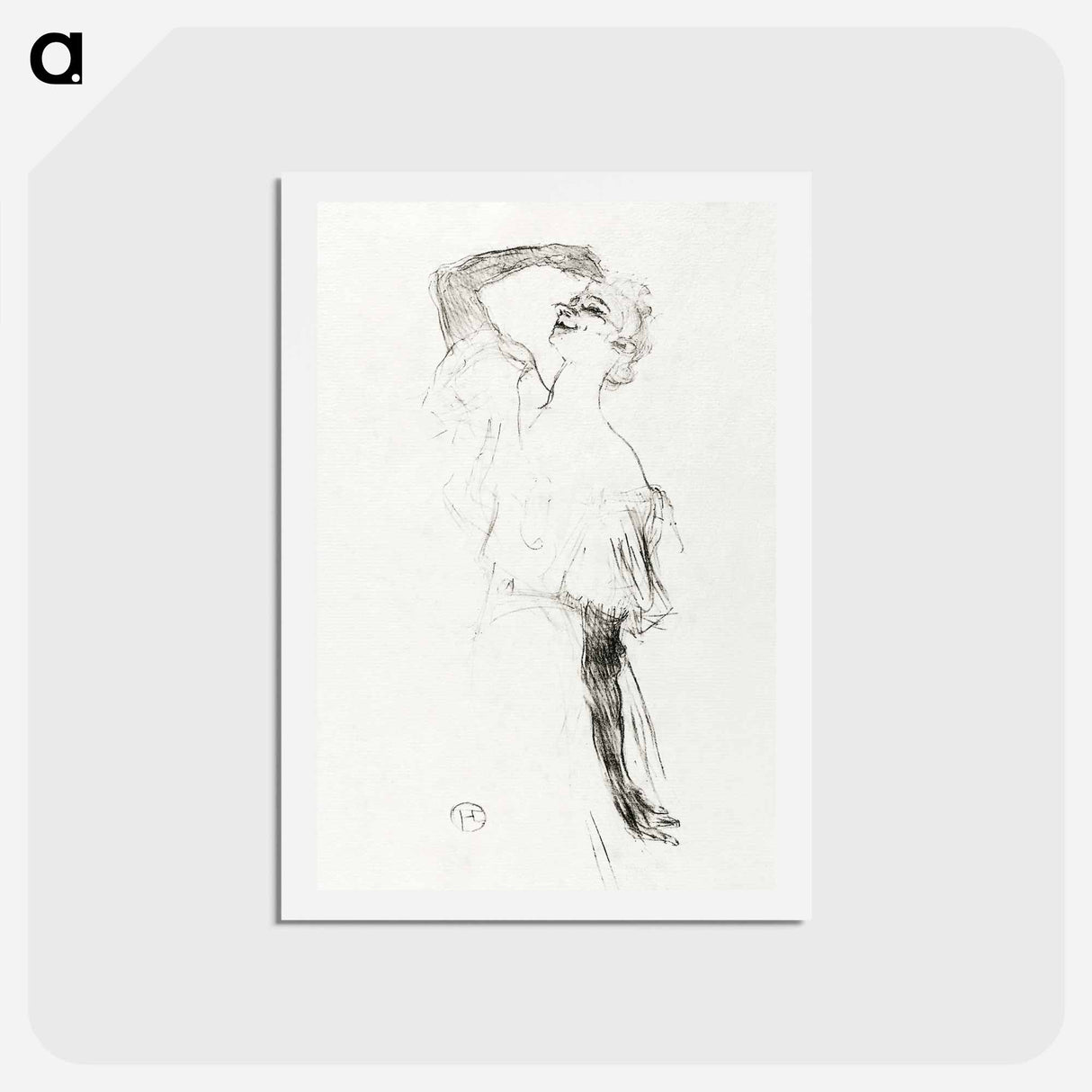 アートポストカード-Yvette Guilbert - アンリ ド トゥールーズ ロートレック Postcard.