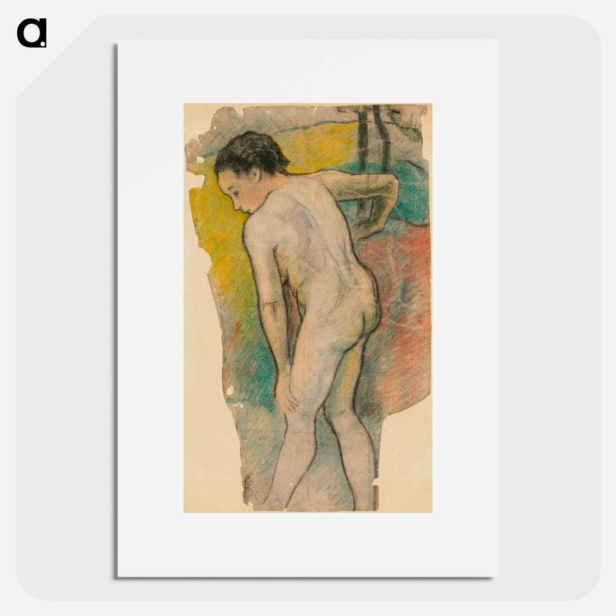 アートポスター-Breton Bather - ポール ゴーギャン Poster.