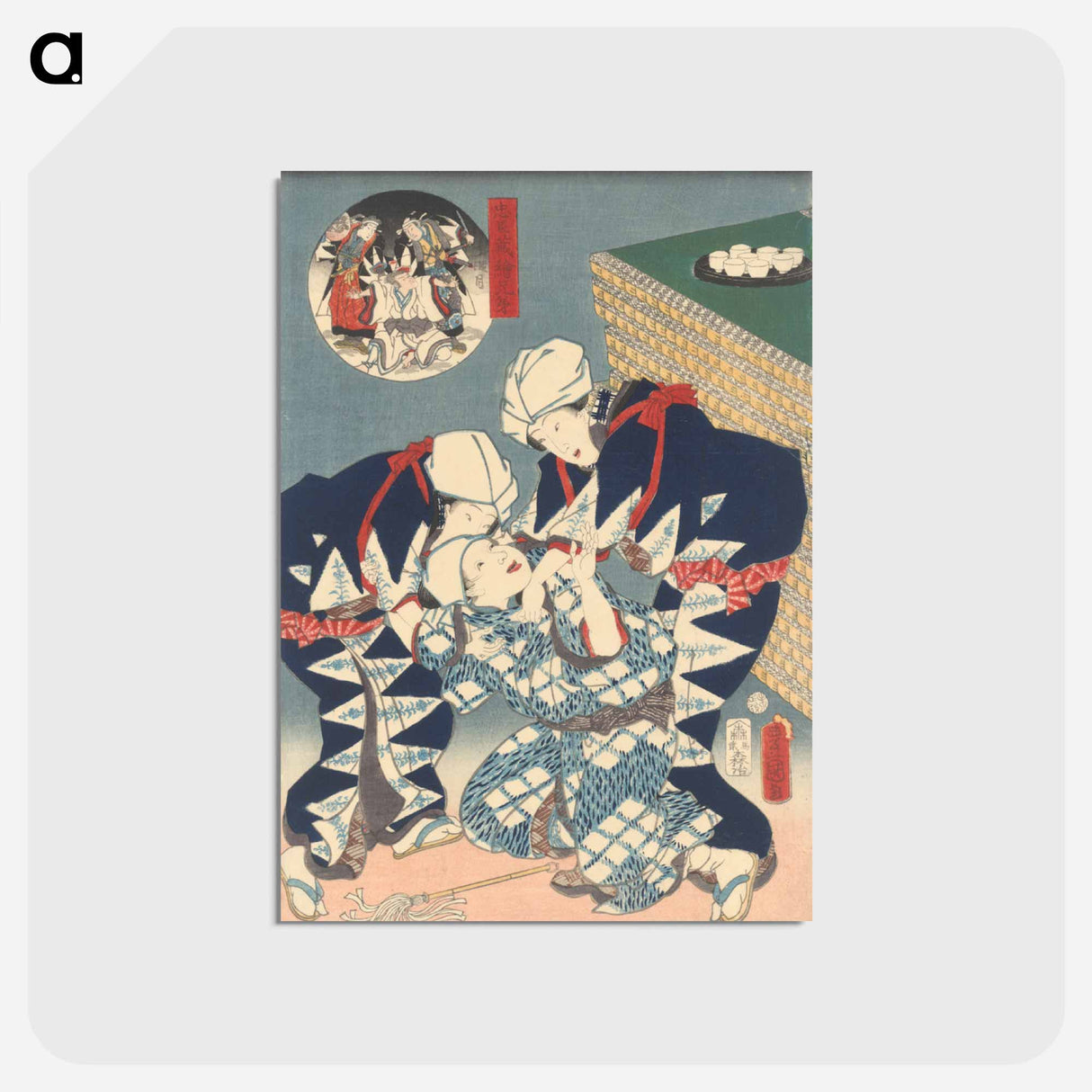 アートポストカード-Two Women with a Drunkard
- 歌川 国貞 Postcard.