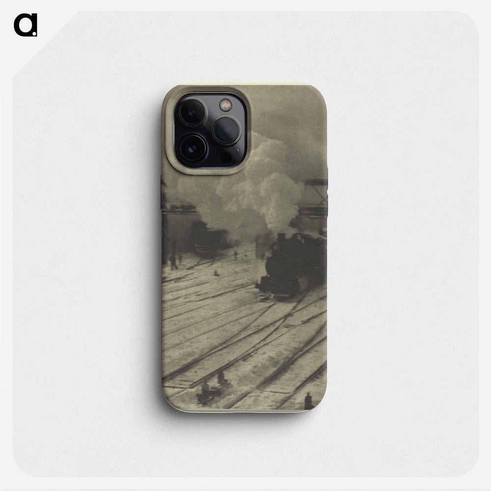 The Railroad Yard, Winter - アルフレッド スティーグリッツ Phone Case.