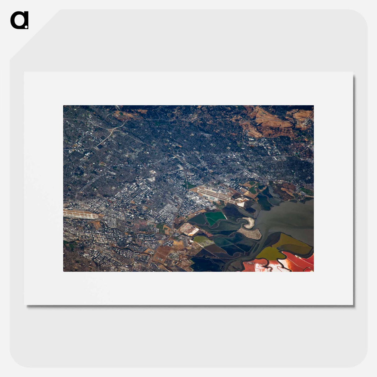 アートポスター-Oblique View of Moffett Federal Air Field, NASA Ames Research Center, and Environs
- 上空からの地球 Poster.