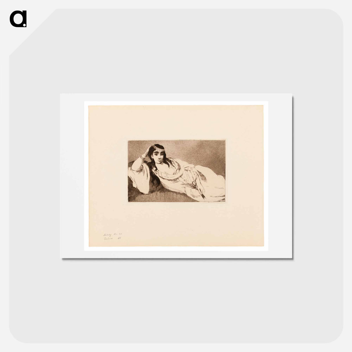 アートポストカード-Odalisque - エドゥアール マネ Postcard.
