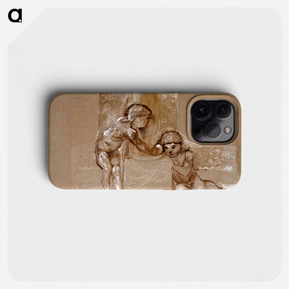 Troy Triptych - Study of Two Putti - エドワード バーン ジョーンズ Phone Case.
