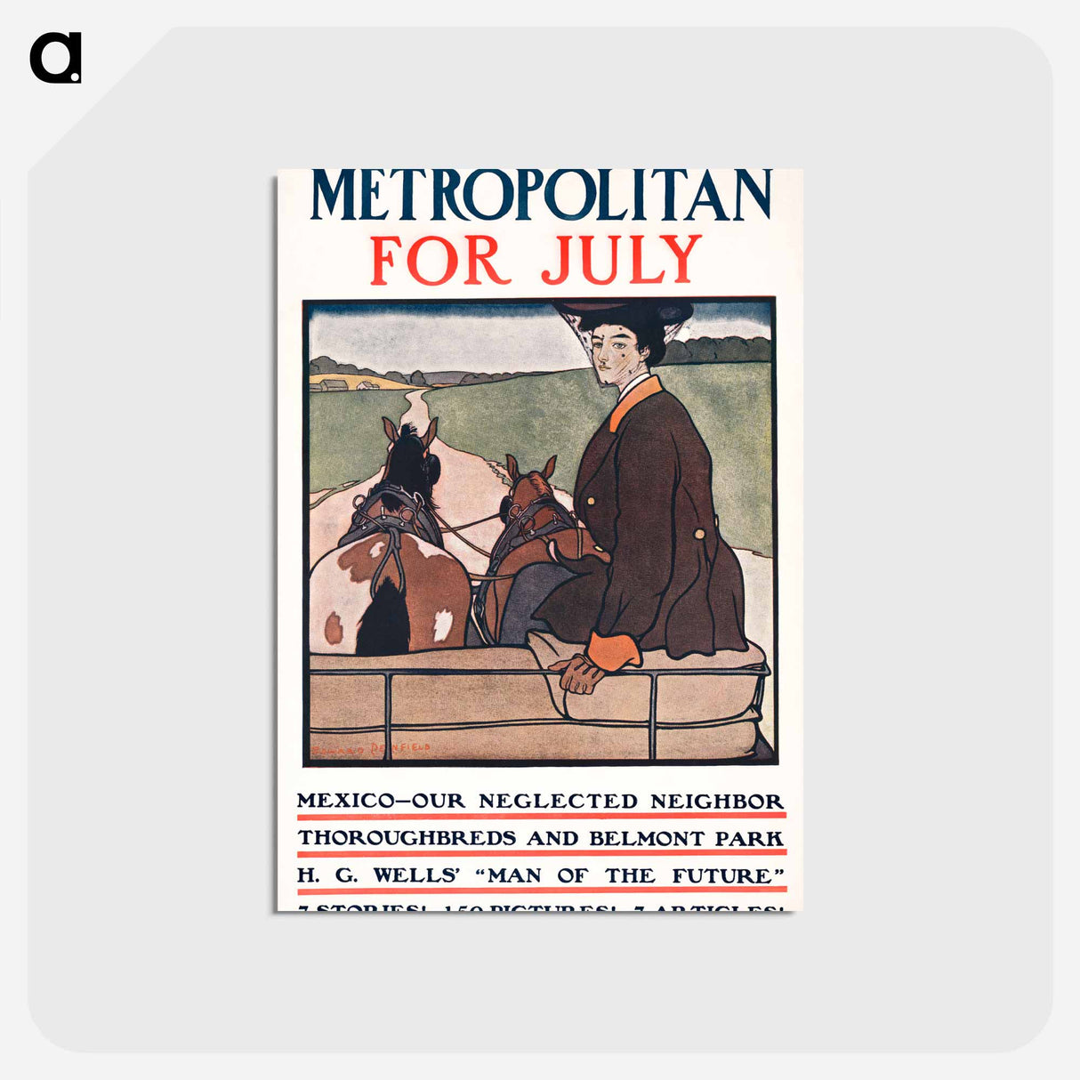 アートポストカード-Metropolitan for July - エドワード ペンフィールド Postcard.