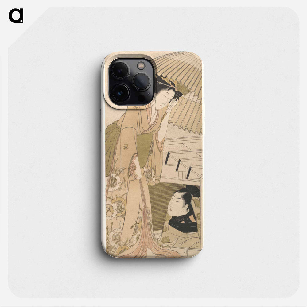 Landing-stage in the Snow - 喜多川 歌麿 Phone Case.