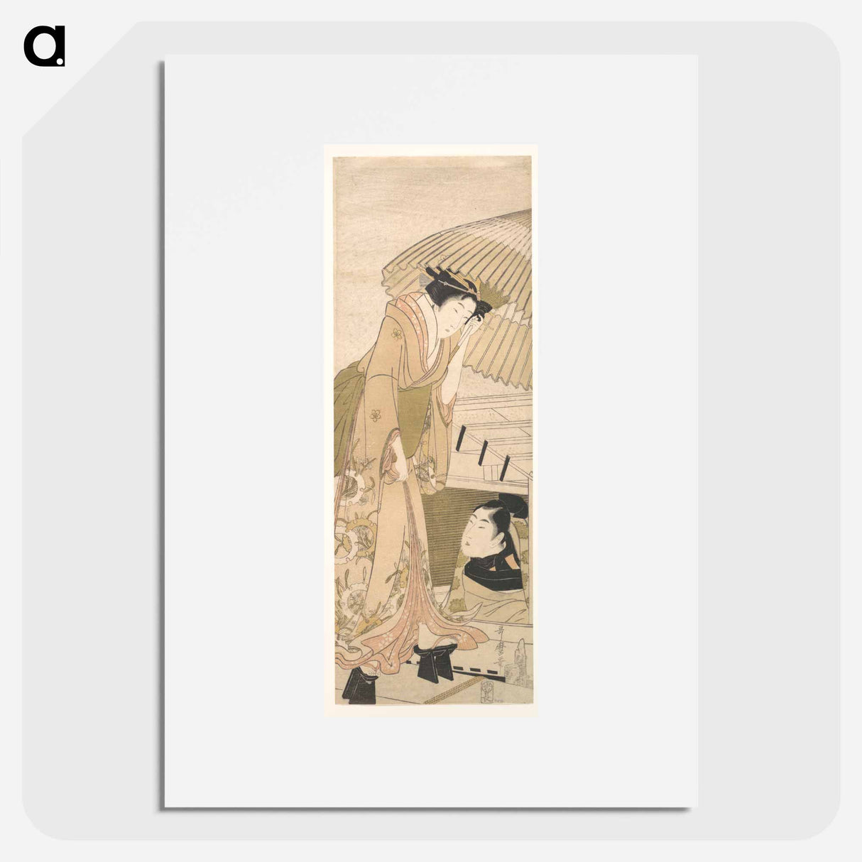 Landing-stage in the Snow - 喜多川 歌麿 Poster.