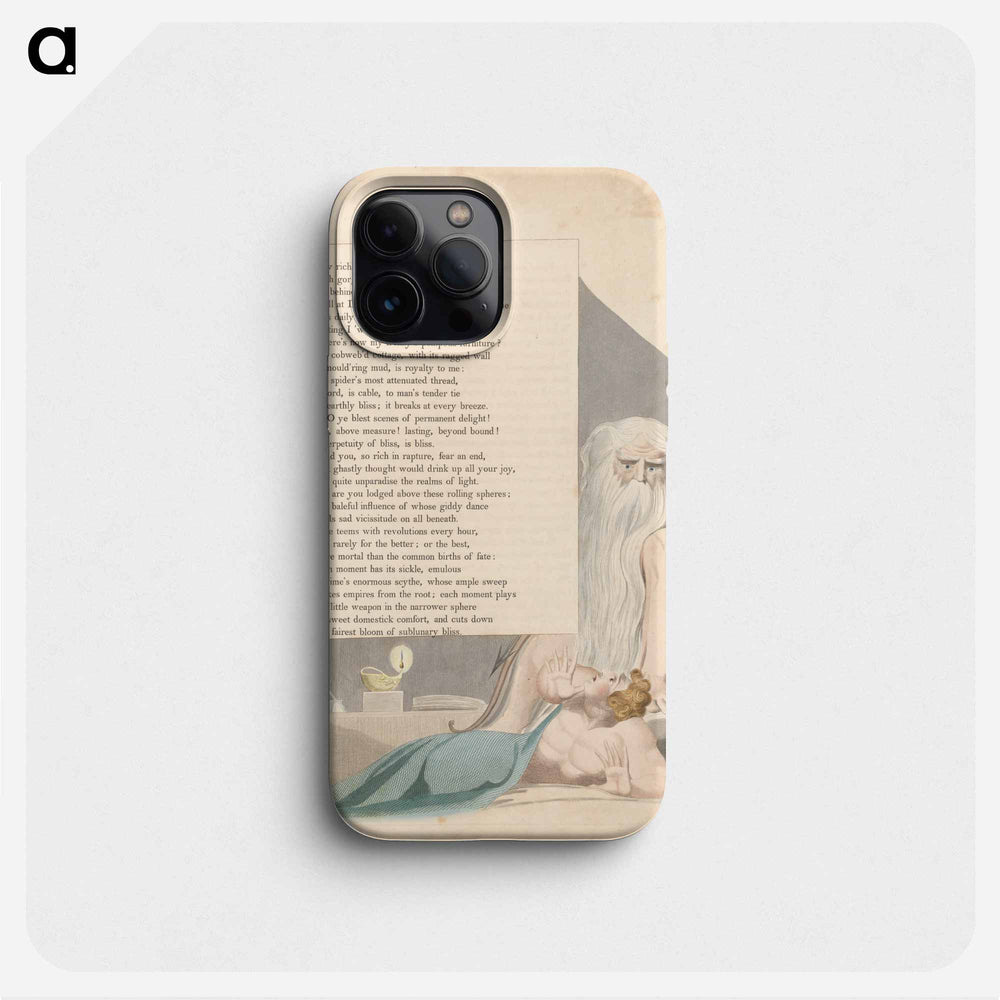 Young's Night Thoughts, Page 7, "Till at Death's Toll, Whose Restless Iron Tounge" - William Blake Phone Case.