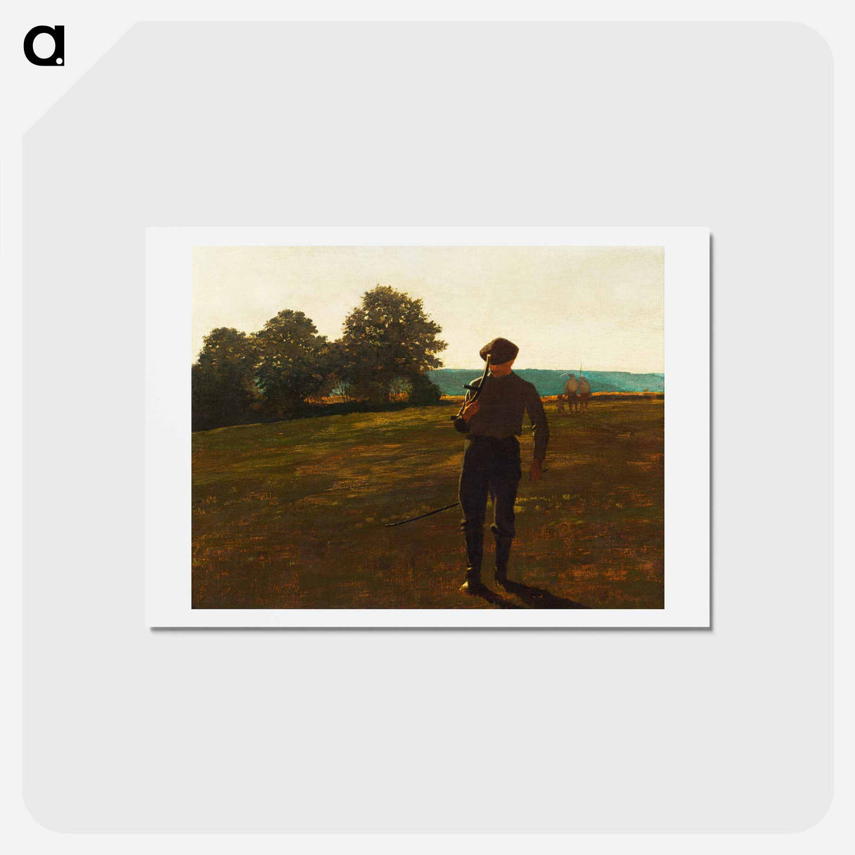 アートポストカード-Man with a Scythe - ウィンスロー ホーマー Postcard.