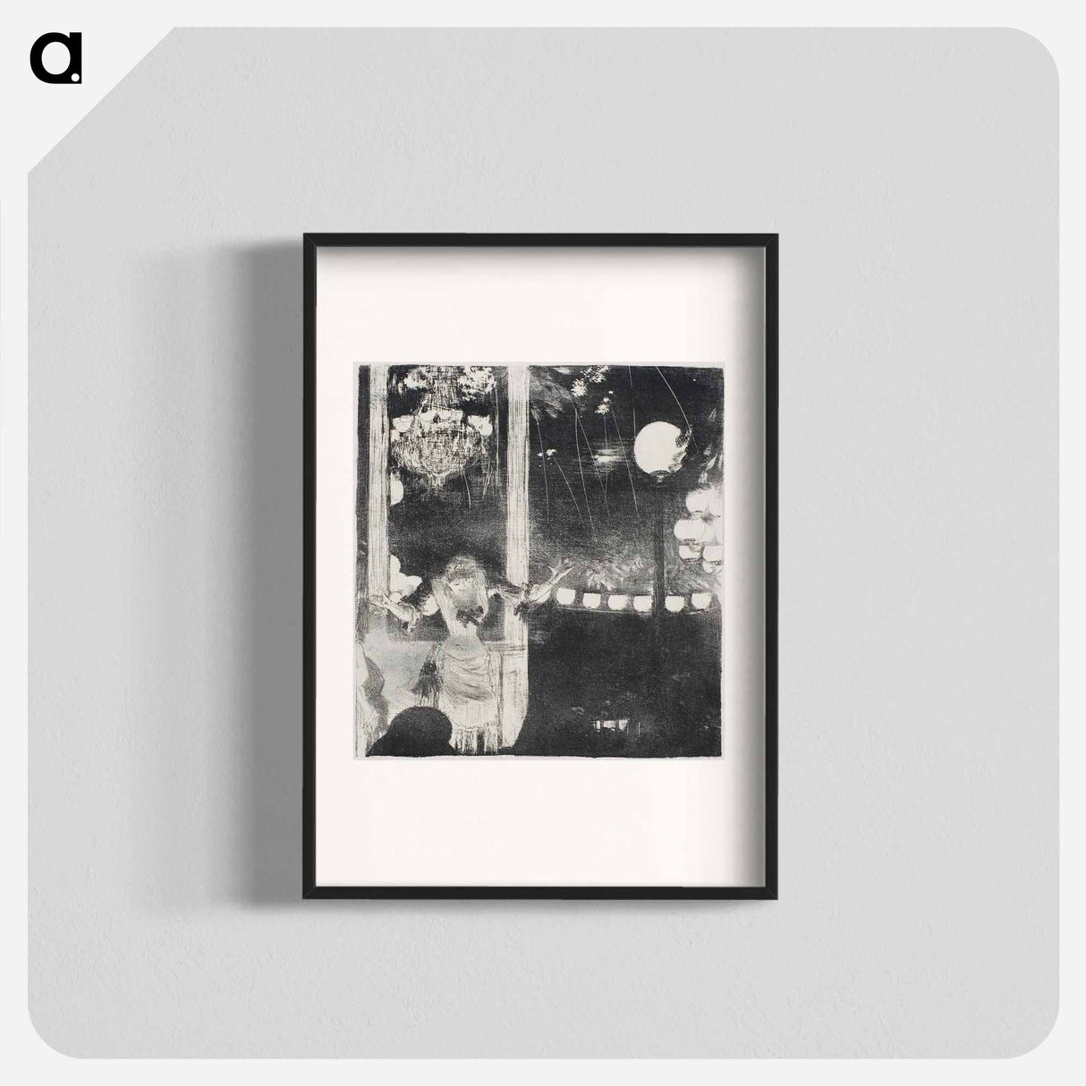 アートポスター-Mlle Bécat at the Café des Ambassadeurs - エドガー ドガ Poster.