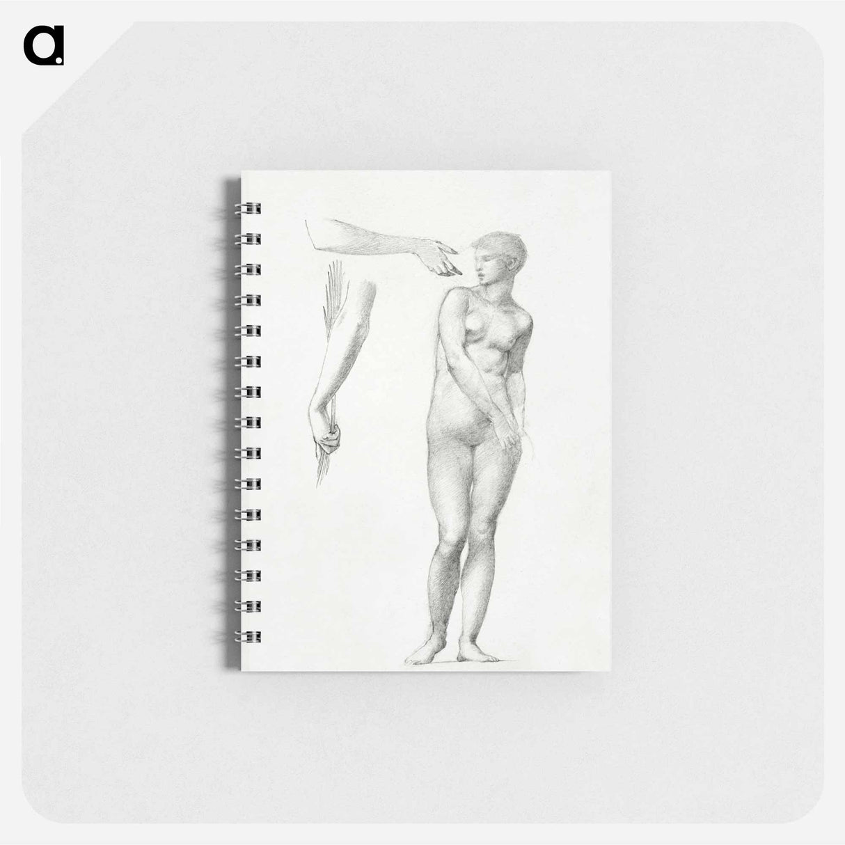 アートメモ帳-Standing Female Nude and Sketches of Arms - エドワード バーン ジョーンズ Memo.