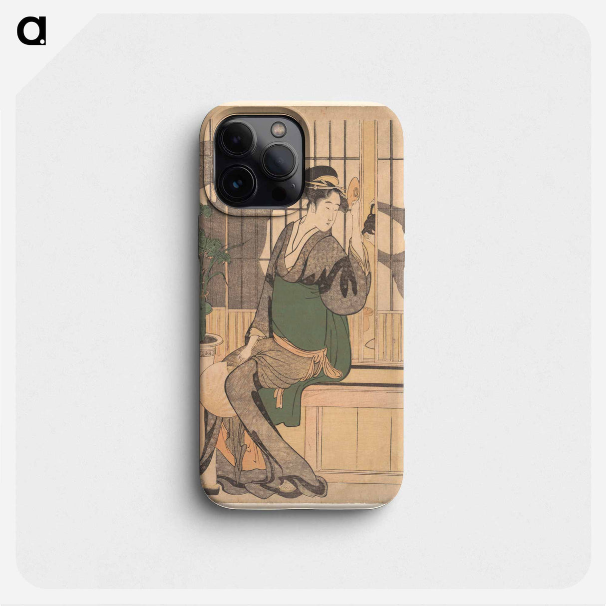 Shadows on the Shoji - 喜多川 歌麿 Phone Case.