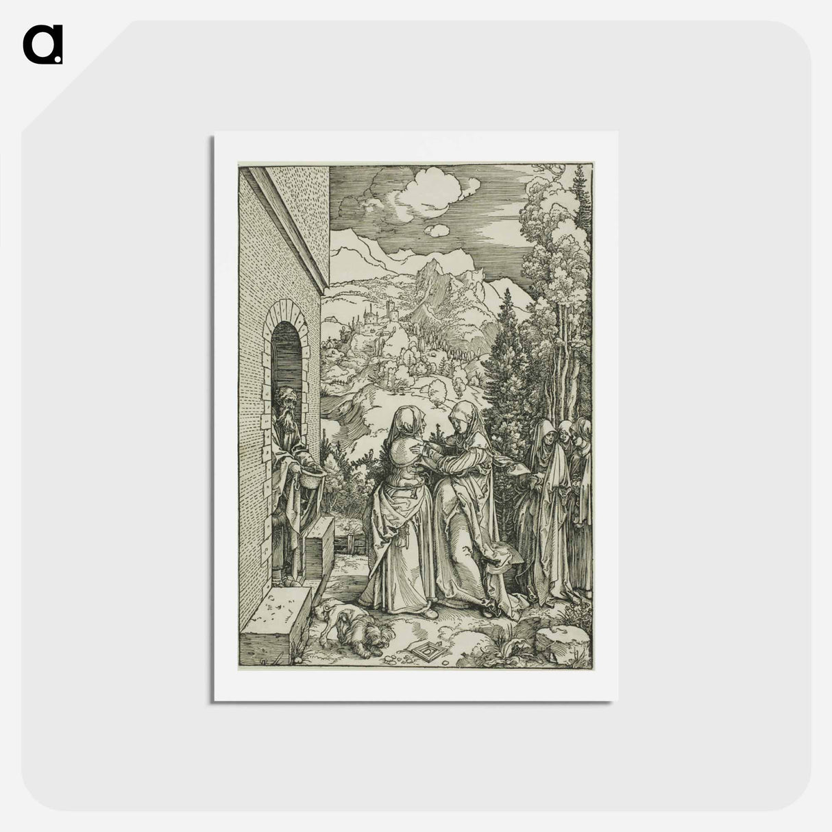 アートポストカード-The Visitation - アルブレヒト デューラー Postcard.
