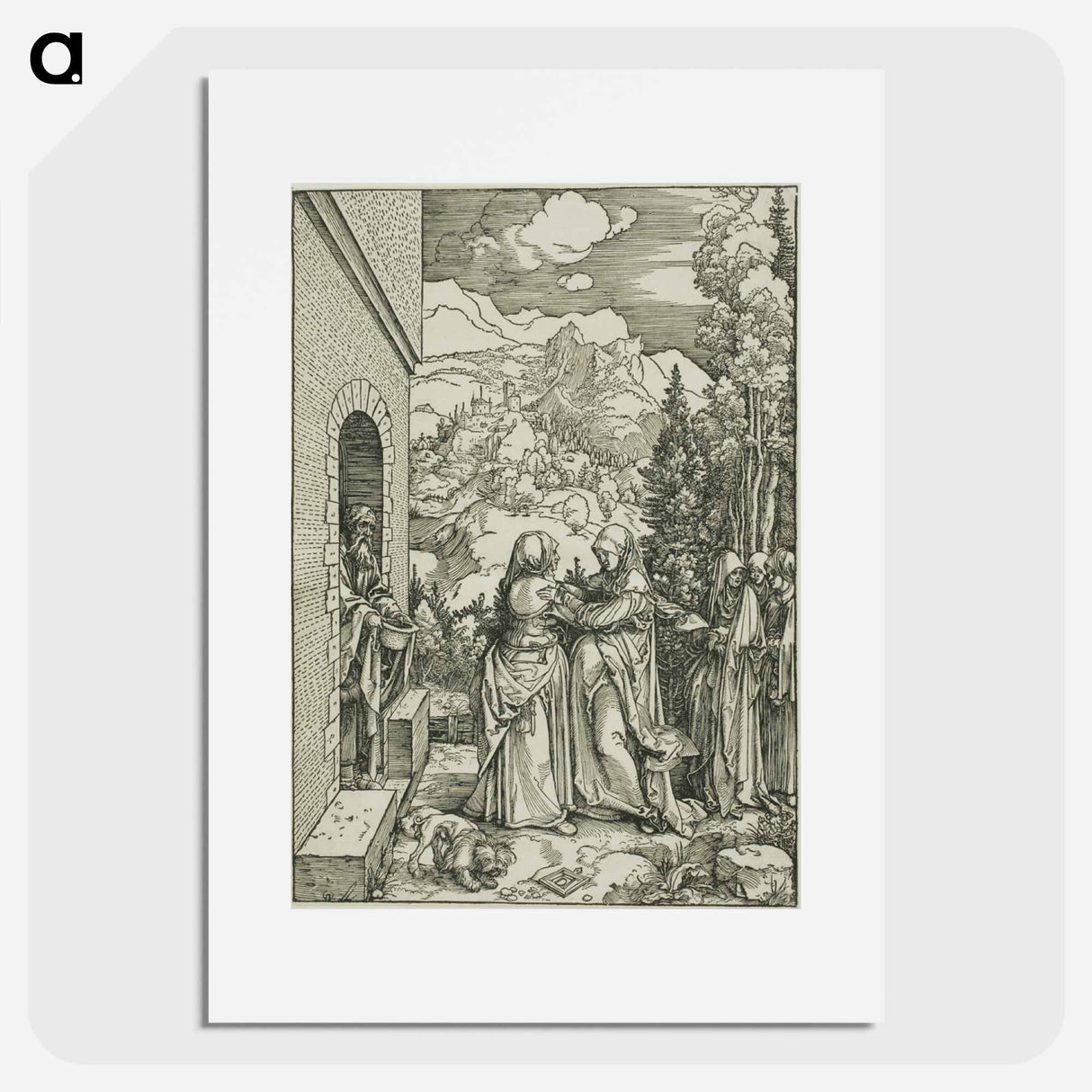 The Visitation - アルブレヒト デューラー Poster.