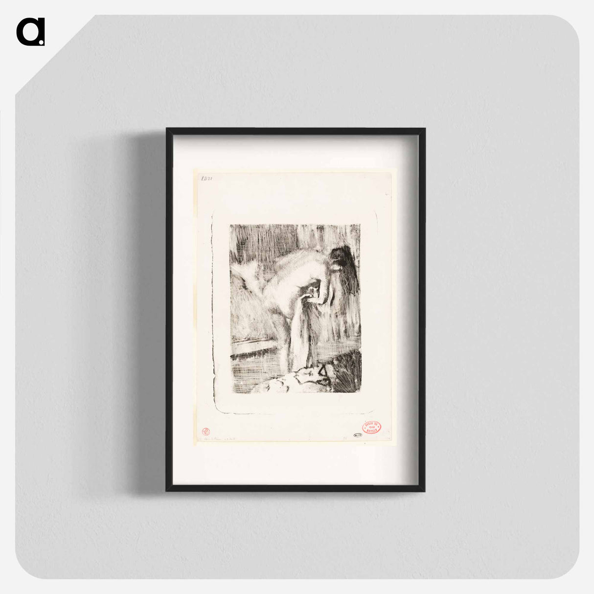 After the Bath II - Edgar Degas Poster.