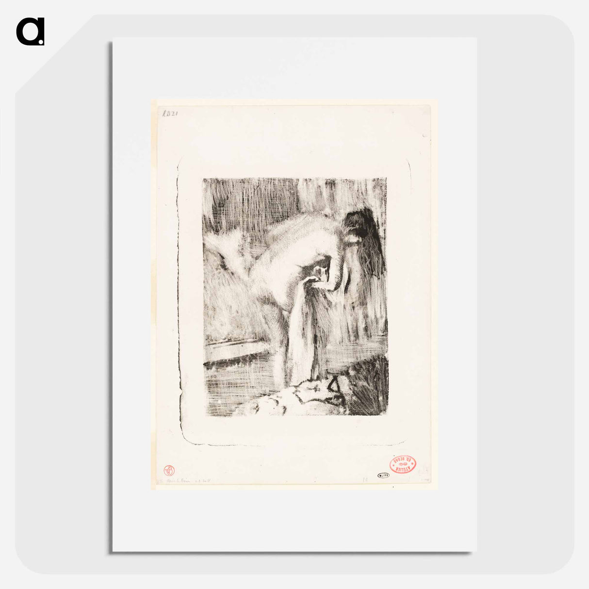 After the Bath II - Edgar Degas Poster.