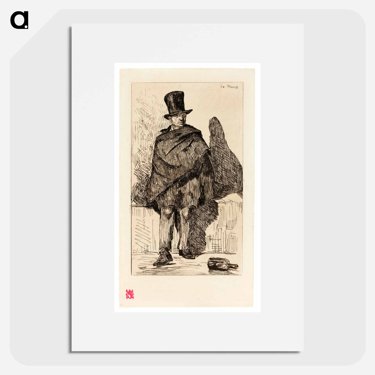 The Absinthe Drinker - エドゥアール マネ Poster.