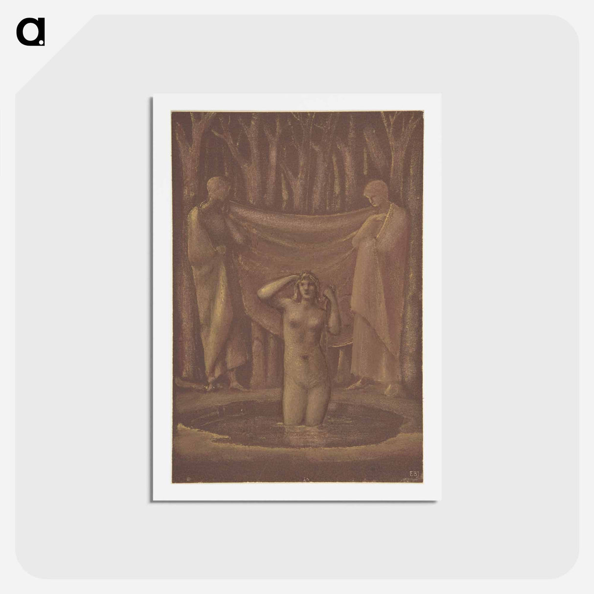 アートポストカード-Bath of Venus - エドワード バーン ジョーンズ Postcard.