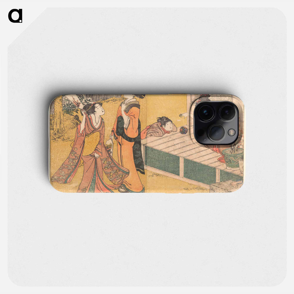 New Year's Games - 喜多川 歌麿 Phone Case.