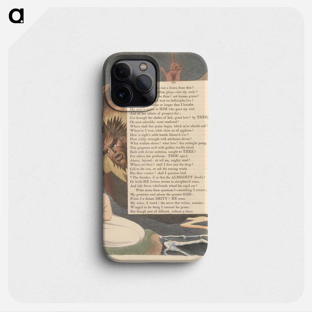 Young's Night Thoughts, Page 80, The Thunder If in That the Almighty Dwells - William Blake Phone Case.