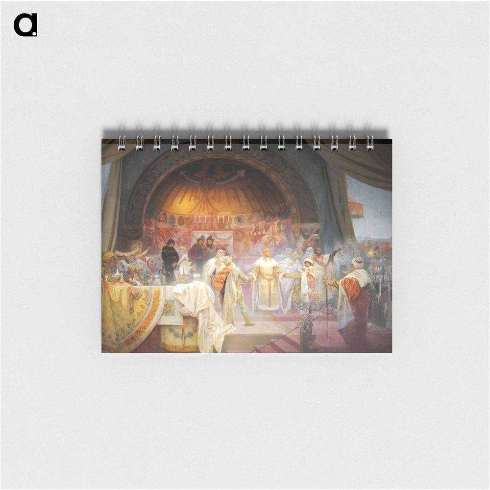 Slav Epic of King Přemysl Otakar II of Bohemia - The Unification of the Slavonic Dynasty - アルフォンス ミュシャ Memo.