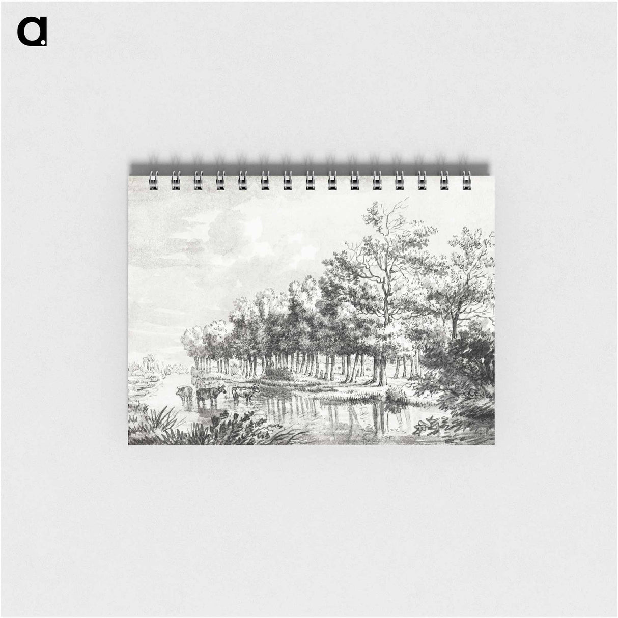 Landscape with wading cows - ジャン ベルナール Memo.