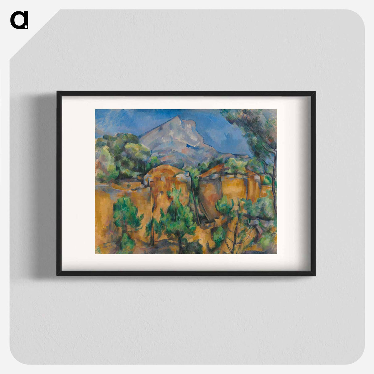 The Montagne Saint-Victoire vue de la carriage Bibémus - Paul Cézanne Poster.