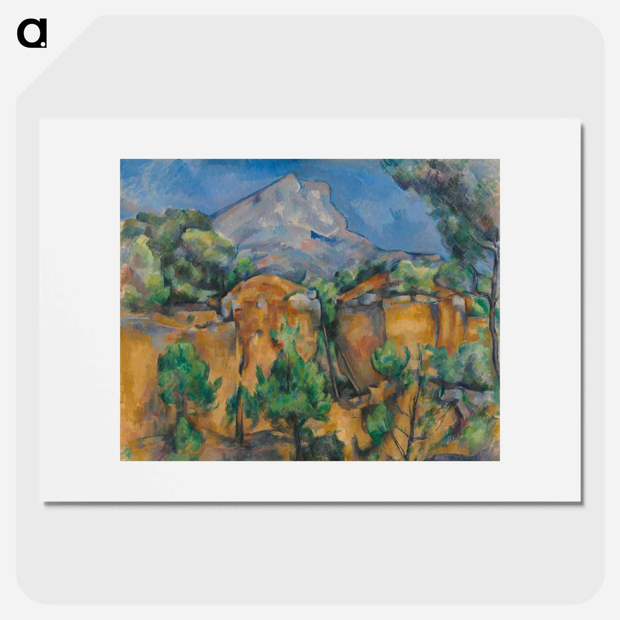 The Montagne Saint-Victoire vue de la carriage Bibémus - Paul Cézanne Poster.