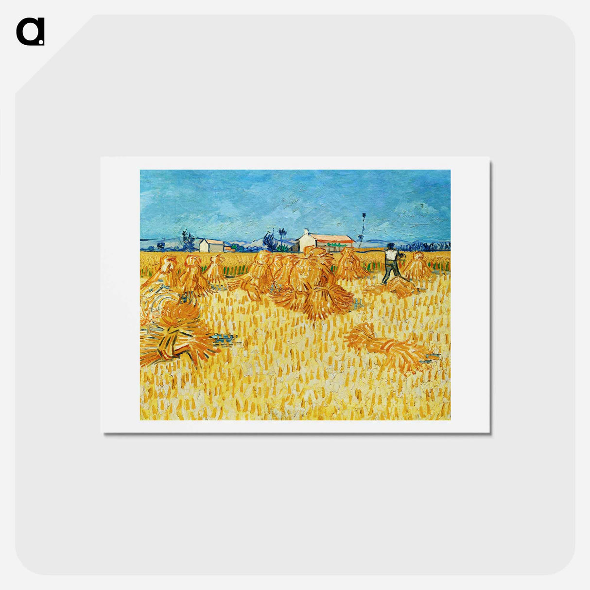 アートポストカード-Harvest in Provence - フィンセント ファン ゴッホ Postcard.