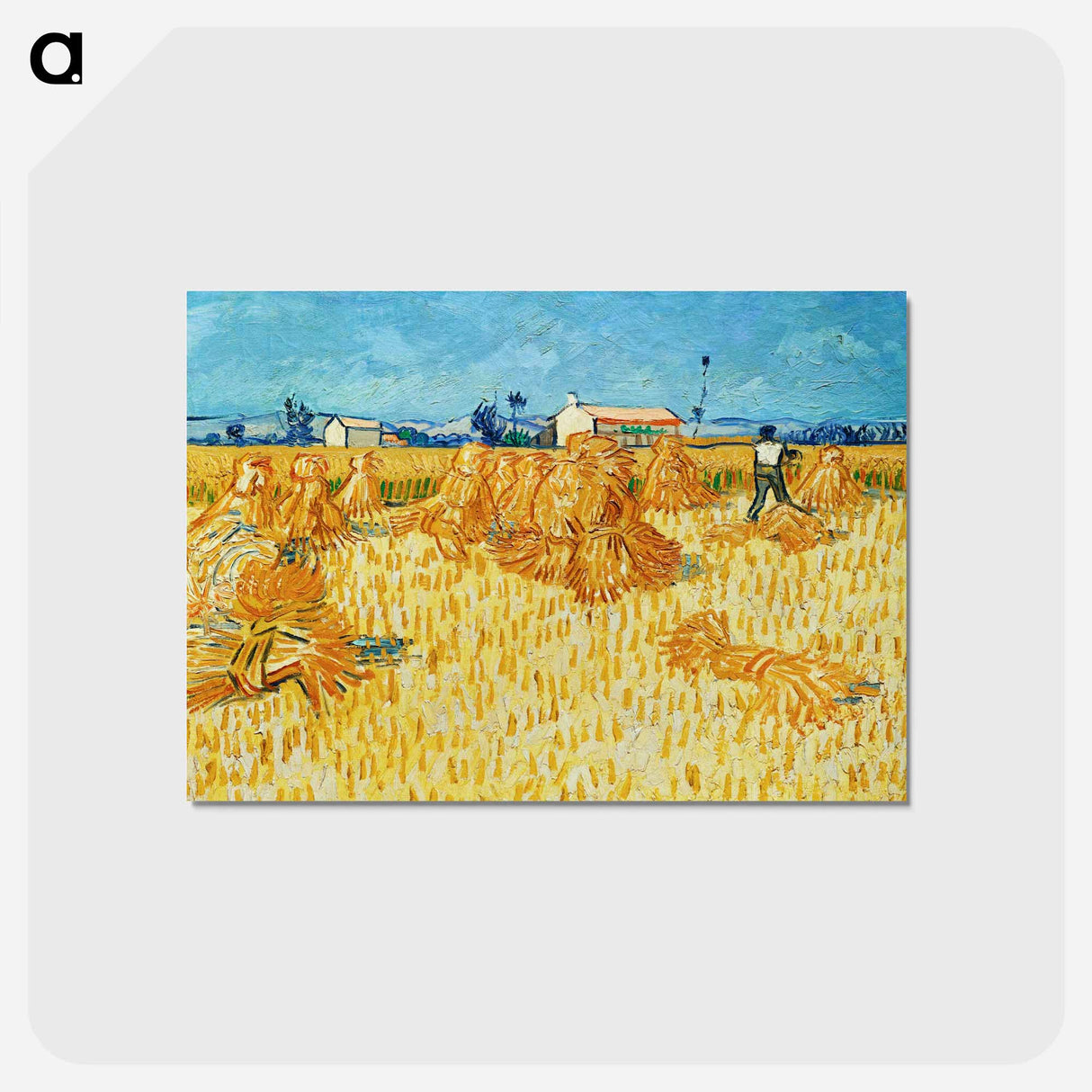 アートポストカード-Harvest in Provence - フィンセント ファン ゴッホ Postcard.