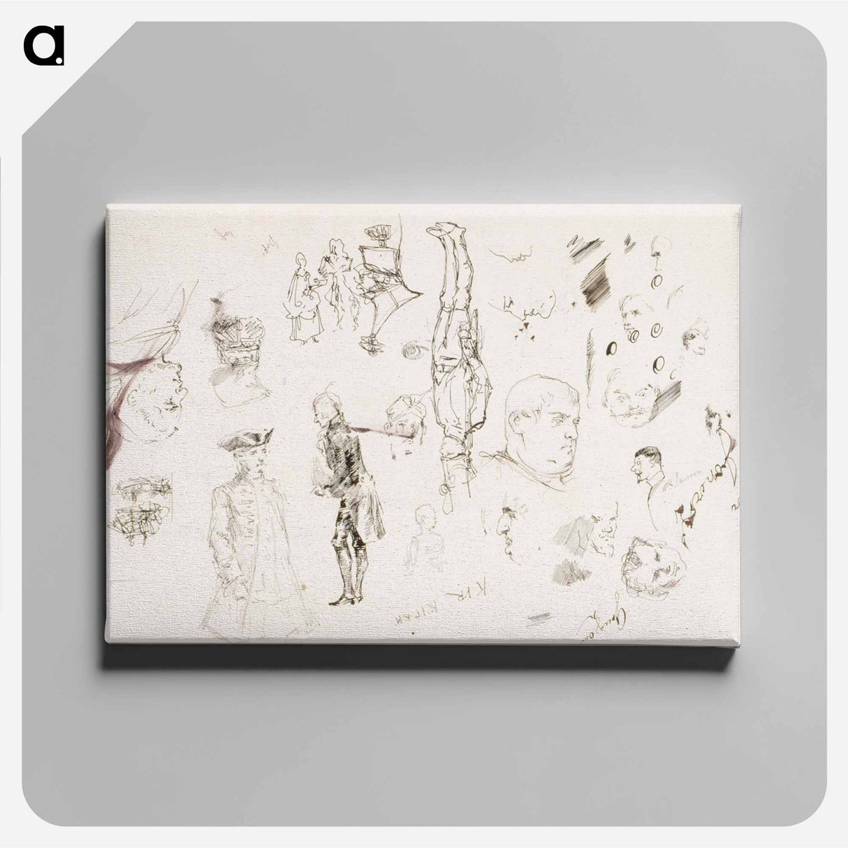 Figuuriharjoitelmia - アルバート エーデルフェルト Canvas.