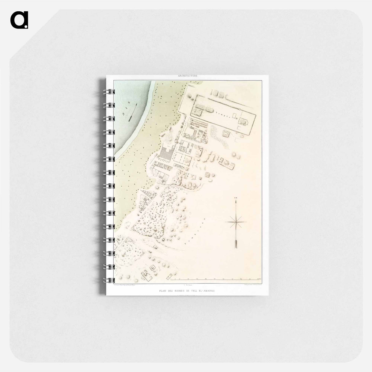 Plan of the ruins of Tell el-Amarna - アンティーク地図 Memo.