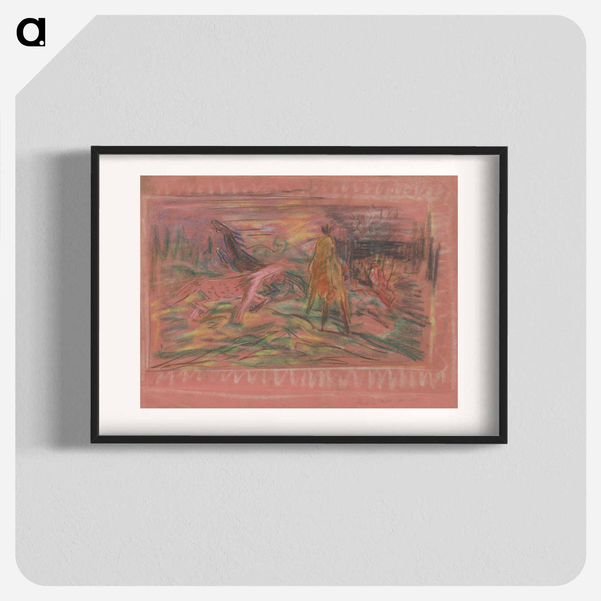 Horses in a pasture - アーノルド ピーター ワイズ クビンチャン Poster.