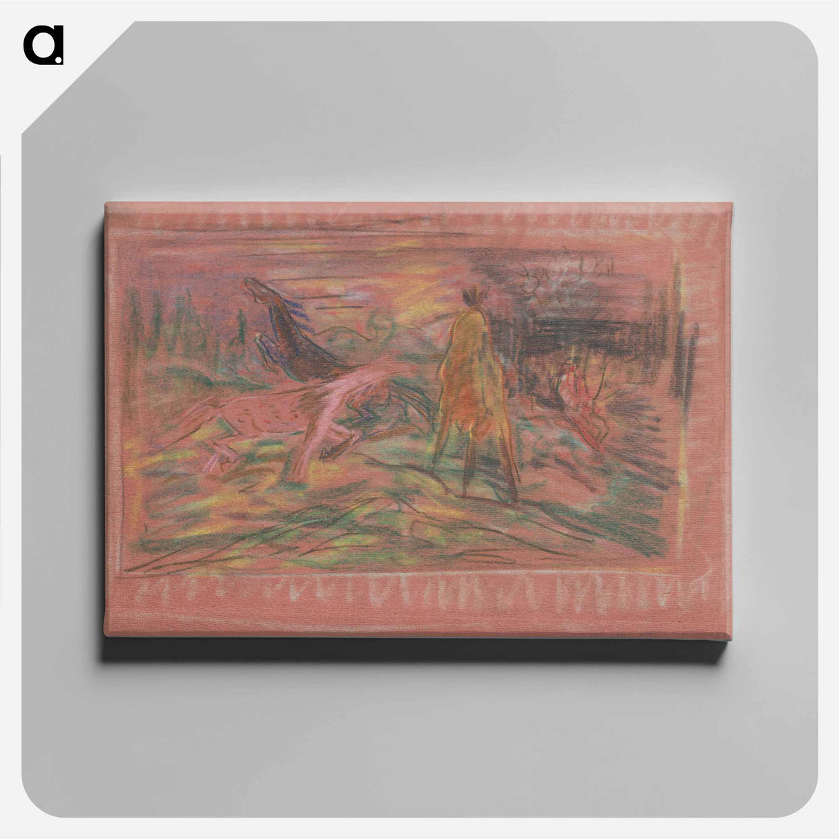 Horses in a pasture - アーノルド ピーター ワイズ クビンチャン Canvas.